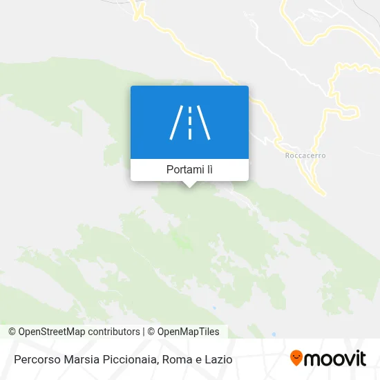 Mappa Percorso Marsia Piccionaia