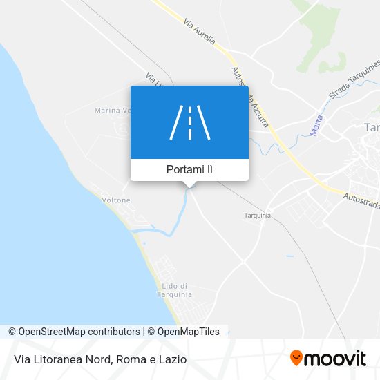 Mappa Via Litoranea Nord