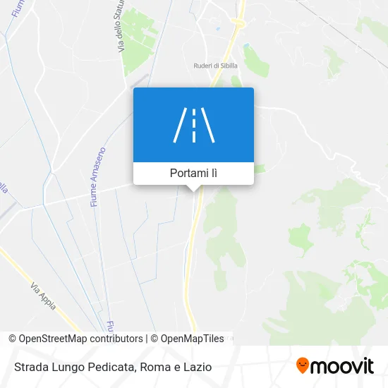 Mappa Strada Lungo Pedicata