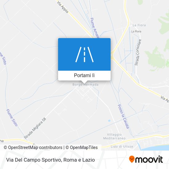 Mappa Via Del Campo Sportivo