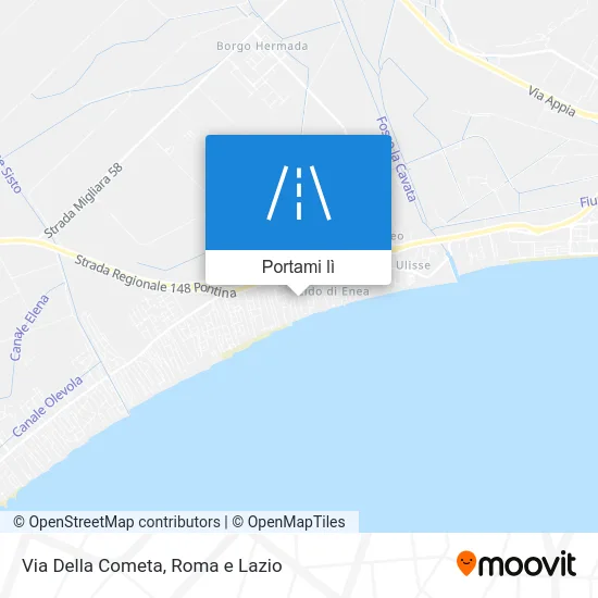 Mappa Via Della Cometa