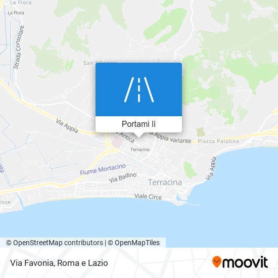 Mappa Via Favonia