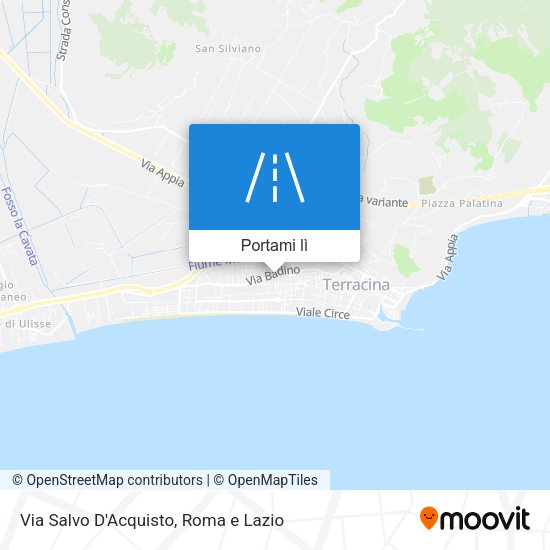 Mappa Via Salvo D'Acquisto