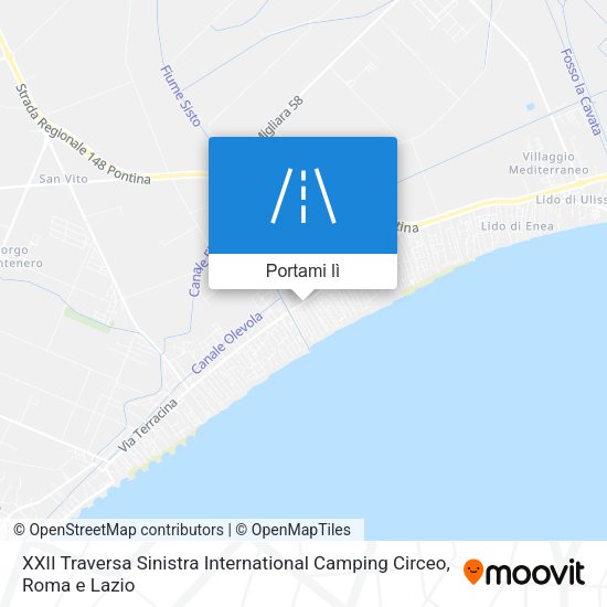 Mappa XXII Traversa Sinistra International Camping Circeo