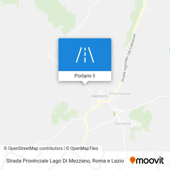Mappa Strada Provinciale Lago Di Mezzano
