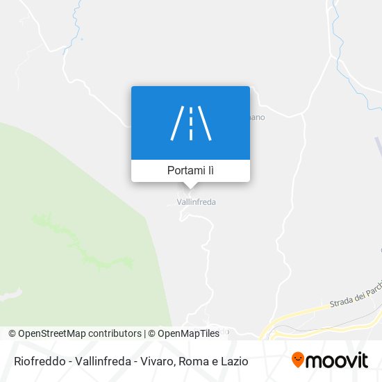 Mappa Riofreddo - Vallinfreda - Vivaro