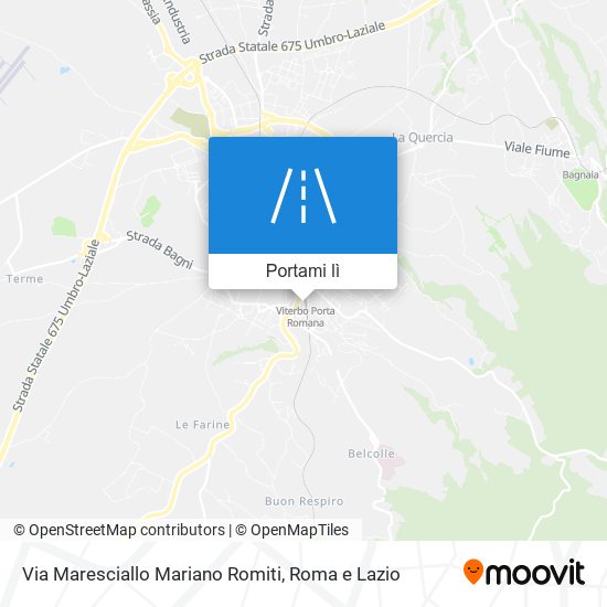 Mappa Via Maresciallo Mariano Romiti