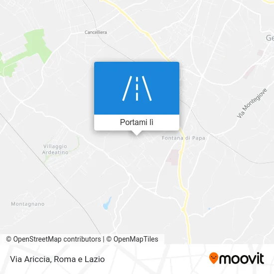 Mappa Via Ariccia