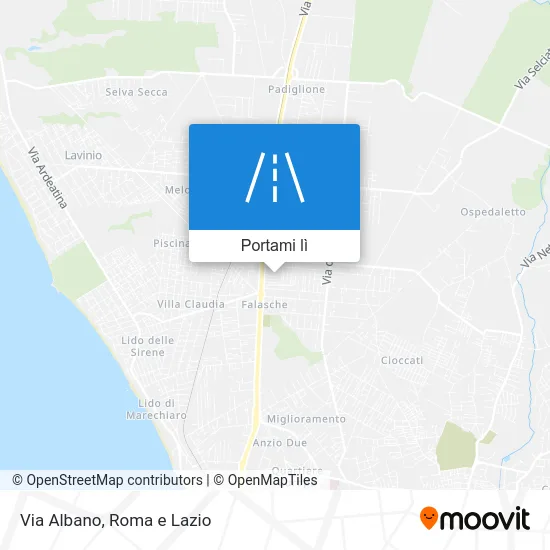Mappa Via Albano