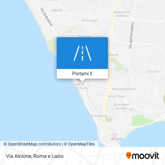 Mappa Via Alcione