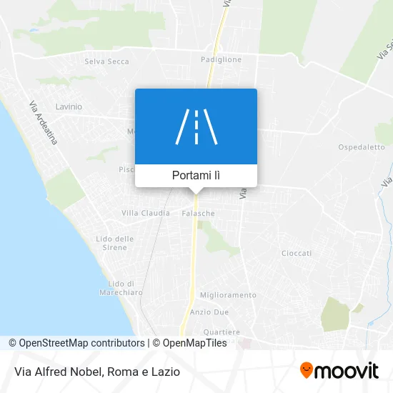 Mappa Via Alfred Nobel