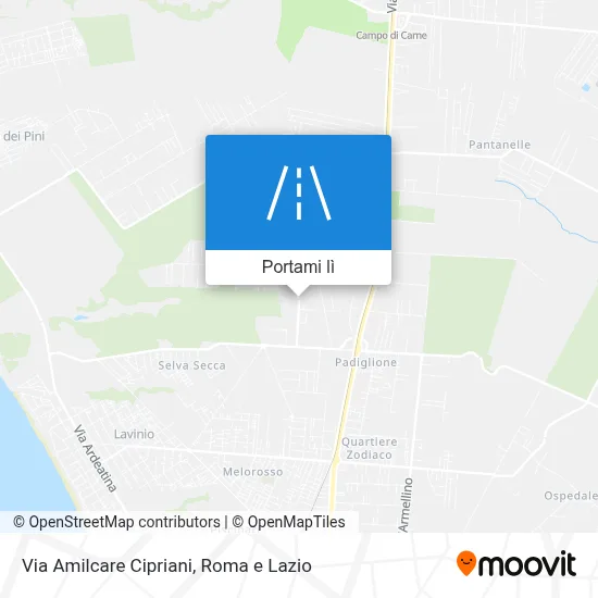 Mappa Via Amilcare Cipriani