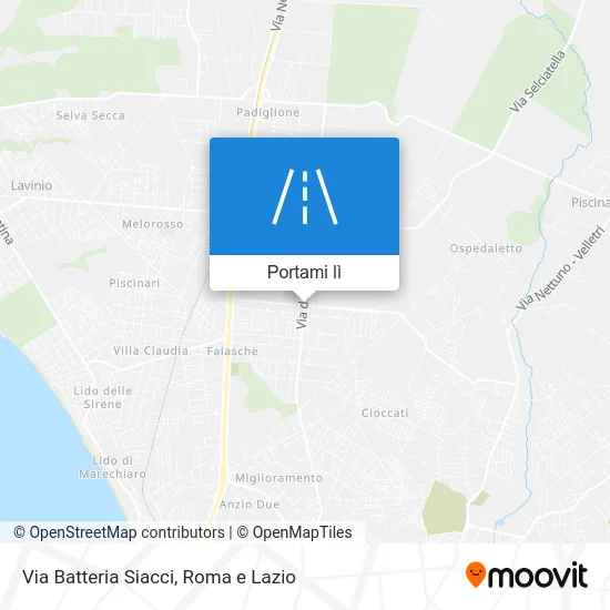Mappa Via Batteria Siacci