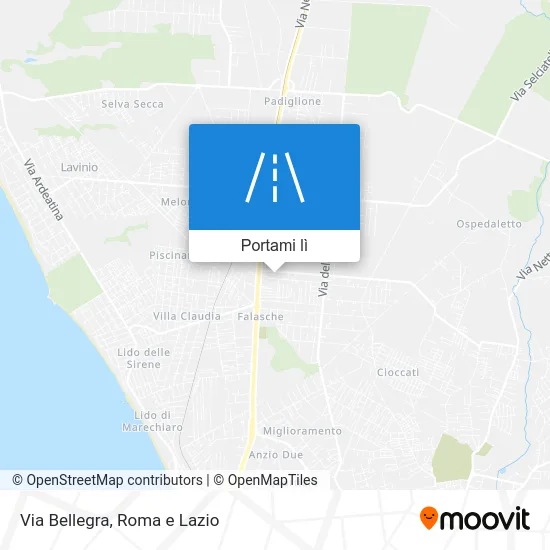 Mappa Via Bellegra
