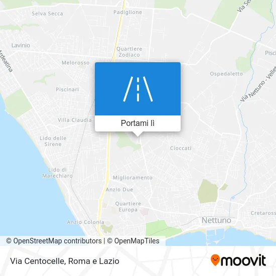 Mappa Via Centocelle