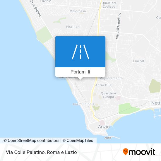 Mappa Via Colle Palatino