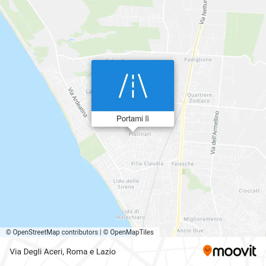Mappa Via Degli Aceri