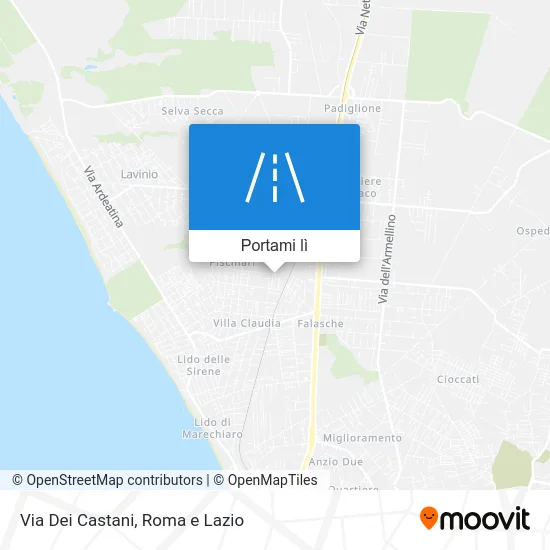 Mappa Via Dei Castani