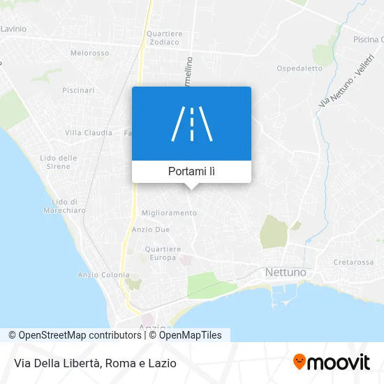 Mappa Via Della Libertà