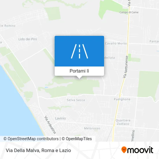 Mappa Via Della Malva