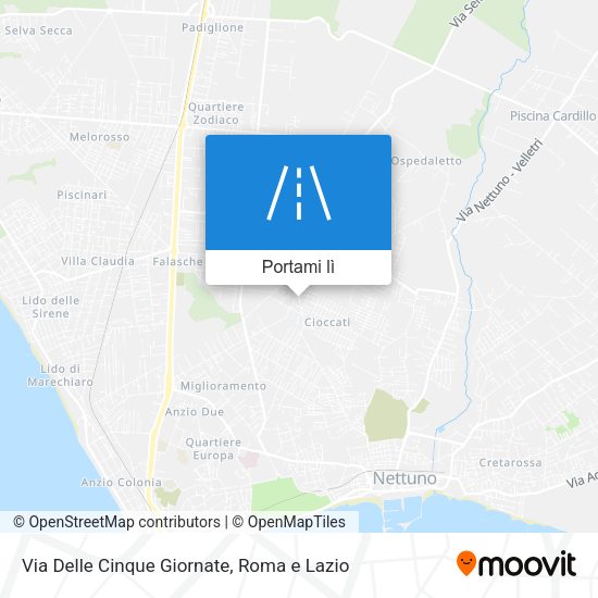 Mappa Via Delle Cinque Giornate