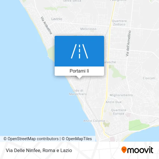 Mappa Via Delle Ninfee