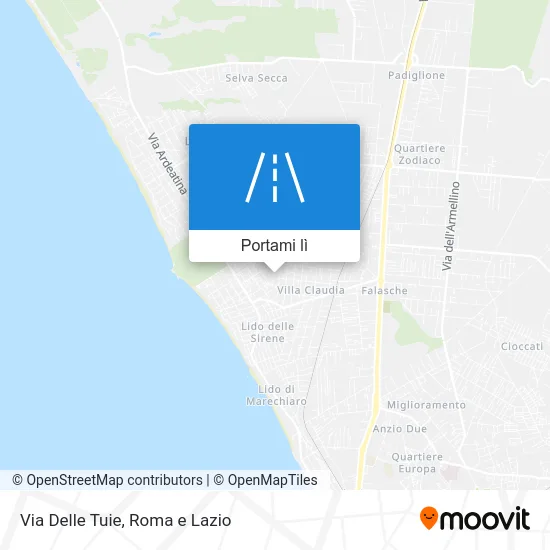 Mappa Via Delle Tuie