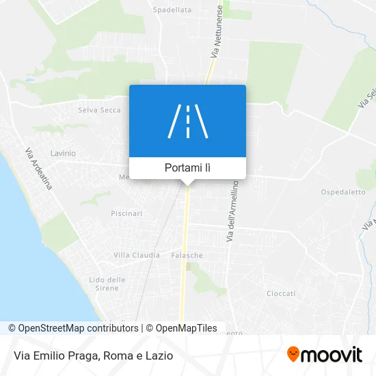 Mappa Via Emilio Praga