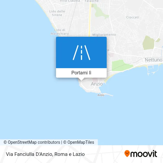 Mappa Via Fanciulla D'Anzio