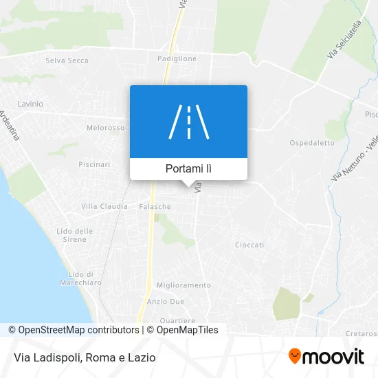 Mappa Via Ladispoli