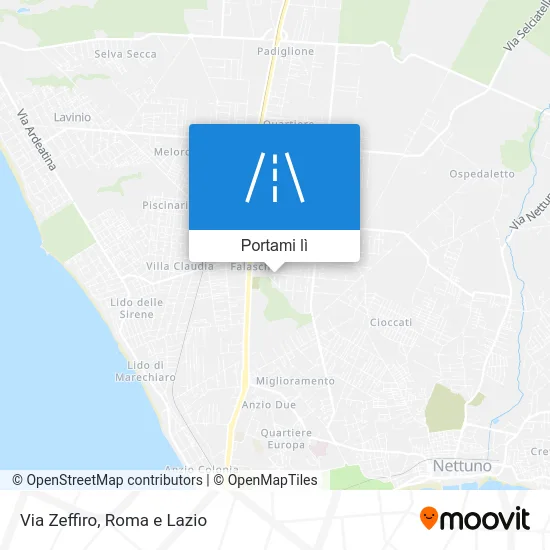 Mappa Via Zeffiro