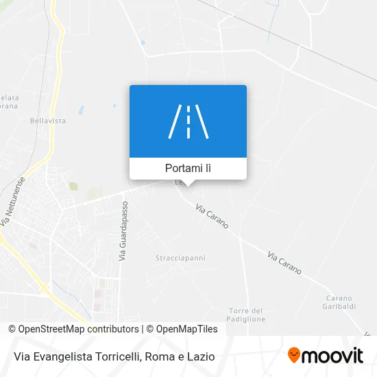 Mappa Via Evangelista Torricelli