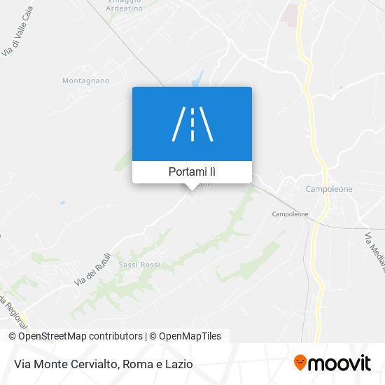 Mappa Via Monte Cervialto