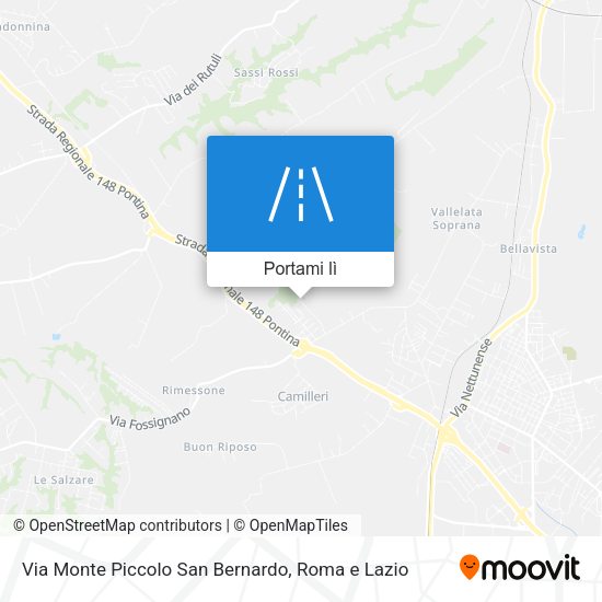 Mappa Via Monte Piccolo San Bernardo