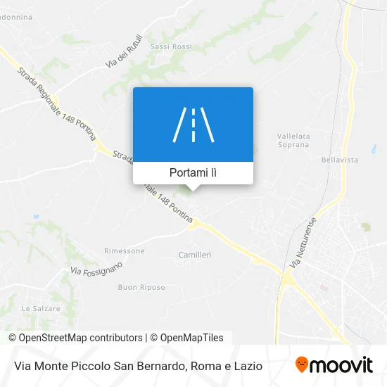 Mappa Via Monte Piccolo San Bernardo