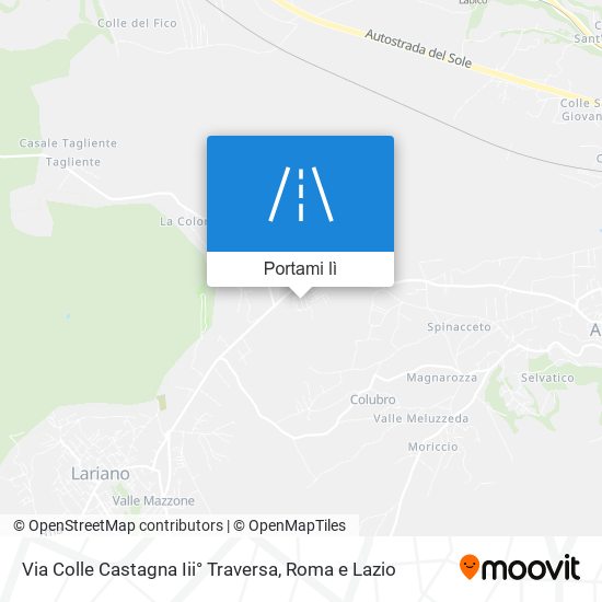 Mappa Via Colle Castagna Iii° Traversa