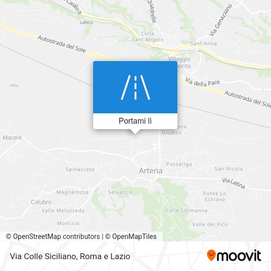 Mappa Via Colle Siciliano