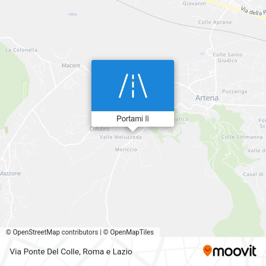 Mappa Via Ponte Del Colle