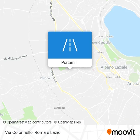 Mappa Via Colonnelle