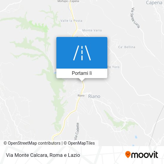 Mappa Via Monte Calcara