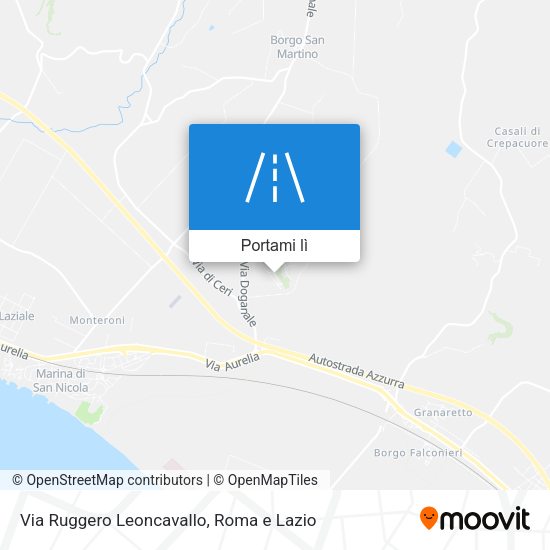 Mappa Via Ruggero Leoncavallo