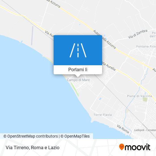 Mappa Via Tirreno