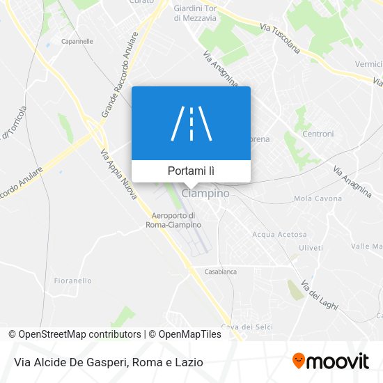 Mappa Via Alcide De Gasperi