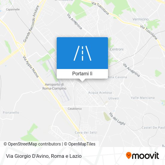 Mappa Via Giorgio D'Avino