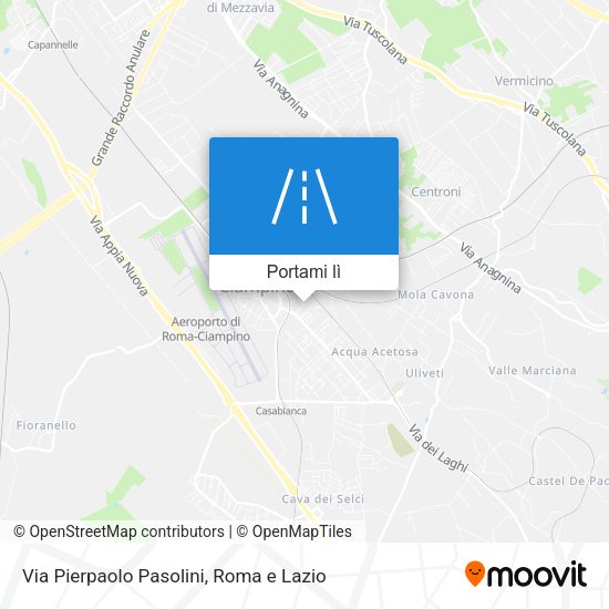 Mappa Via Pierpaolo Pasolini