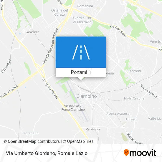 Mappa Via Umberto Giordano