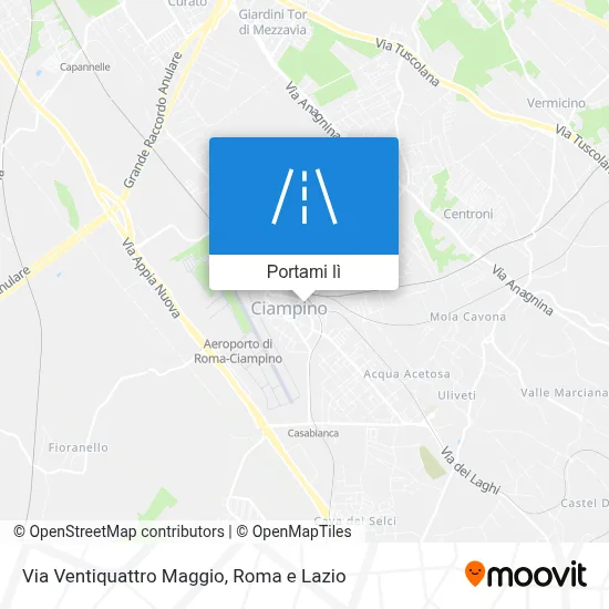 Mappa Via Ventiquattro Maggio