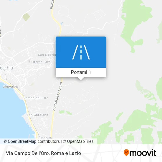 Mappa Via Campo Dell'Oro