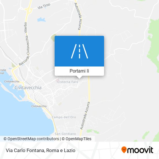 Mappa Via Carlo Fontana