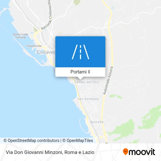 Mappa Via Don Giovanni Minzoni
